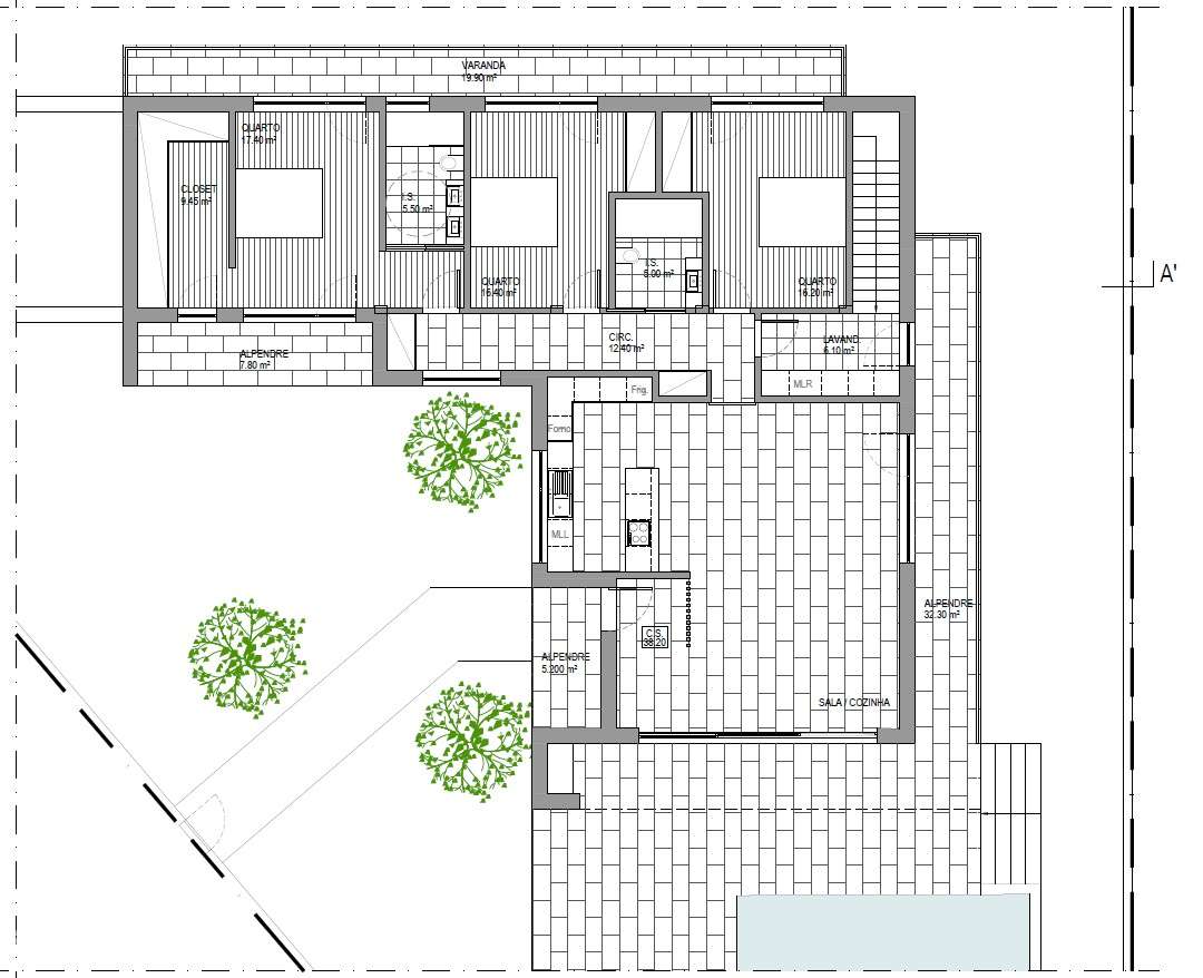 Lote de terreno com projecto aprovado para moradia T3 - Nadadouro - Grande imagem: 4/14