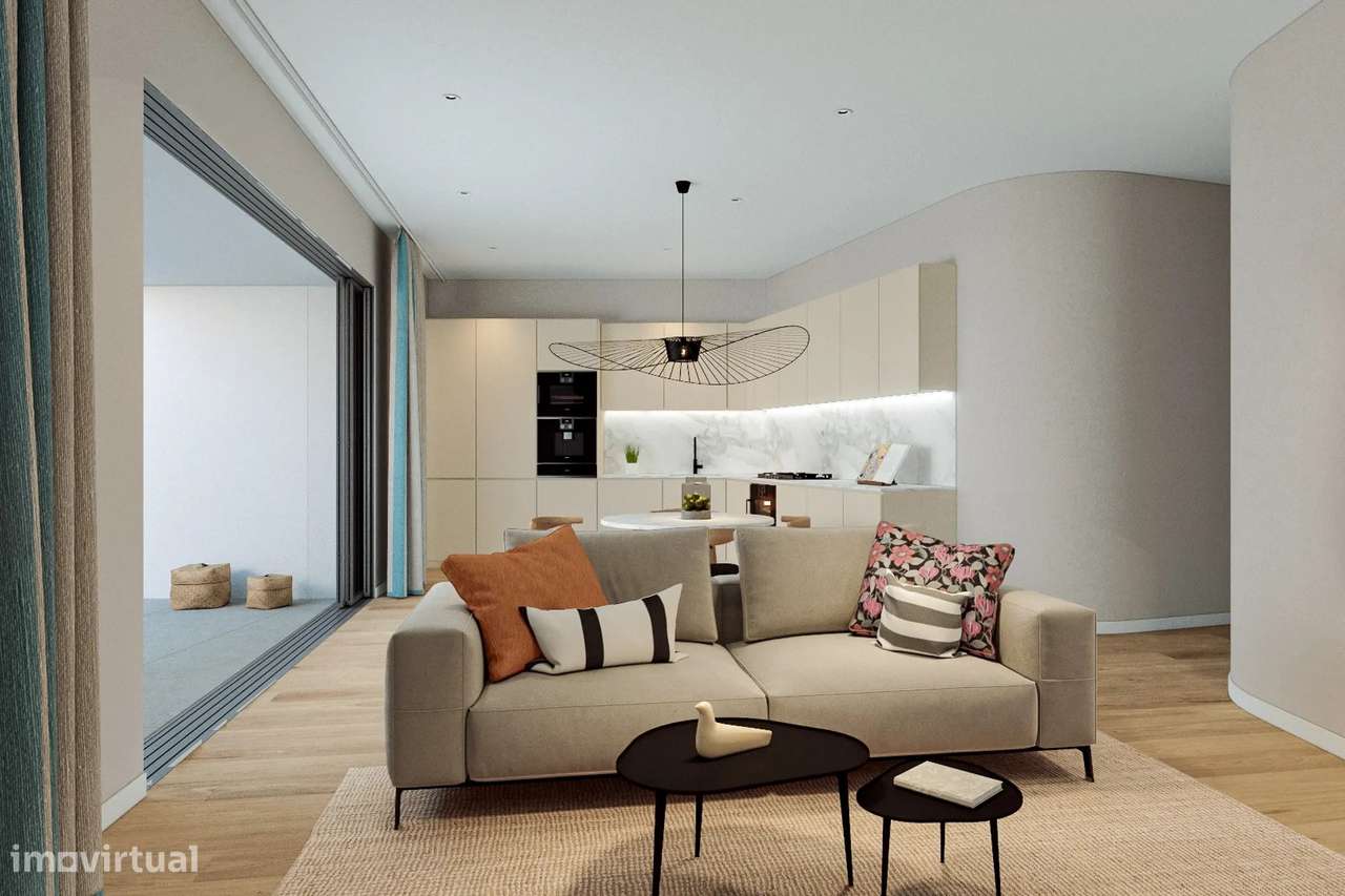 APARTAMENTO  MODERNO T2 COM PISCINA PRIVADA E ESTACIONAMENTO NO CENTRO - Grande imagem: 2/14