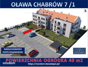 Oława mieszkanie z ogródkiem-parter-25,75m2CHABRÓW