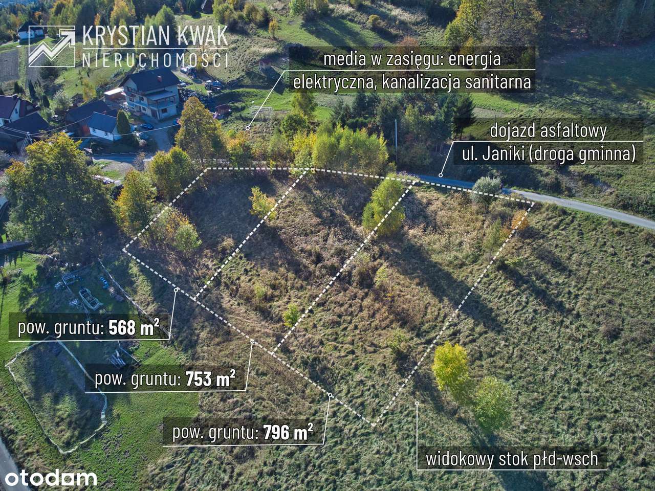 Małe widokowe działki w górach Jeleśnia Janiki-3