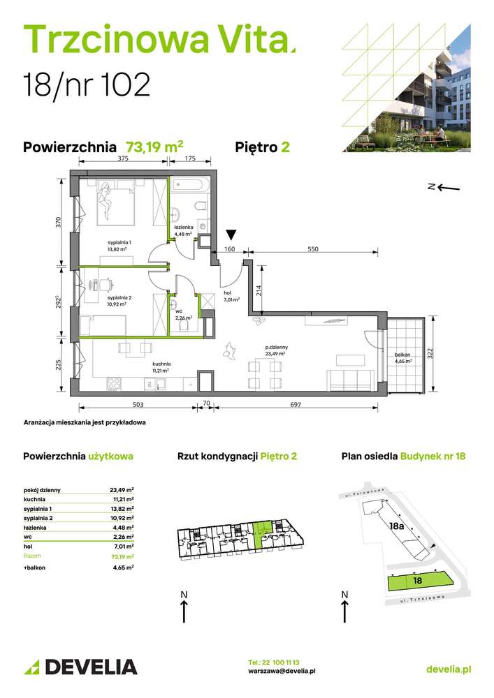 3-pokojowe mieszkanie 73m2 + balkon Bez Prowizji - Pełny obrazek: 2/8