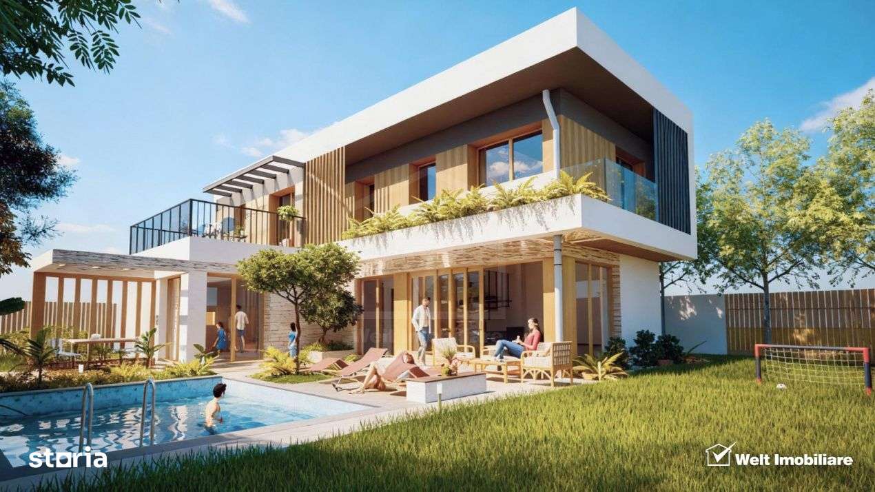 Vila cu piscina construita dupa norme nZEB si teren generos - Imagine principală: 4/5