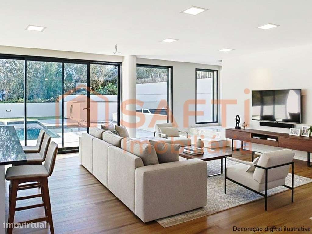Moradia T3+1 arquitetura contemporânea com piscina em Barcarena - Grande imagem: 3/60