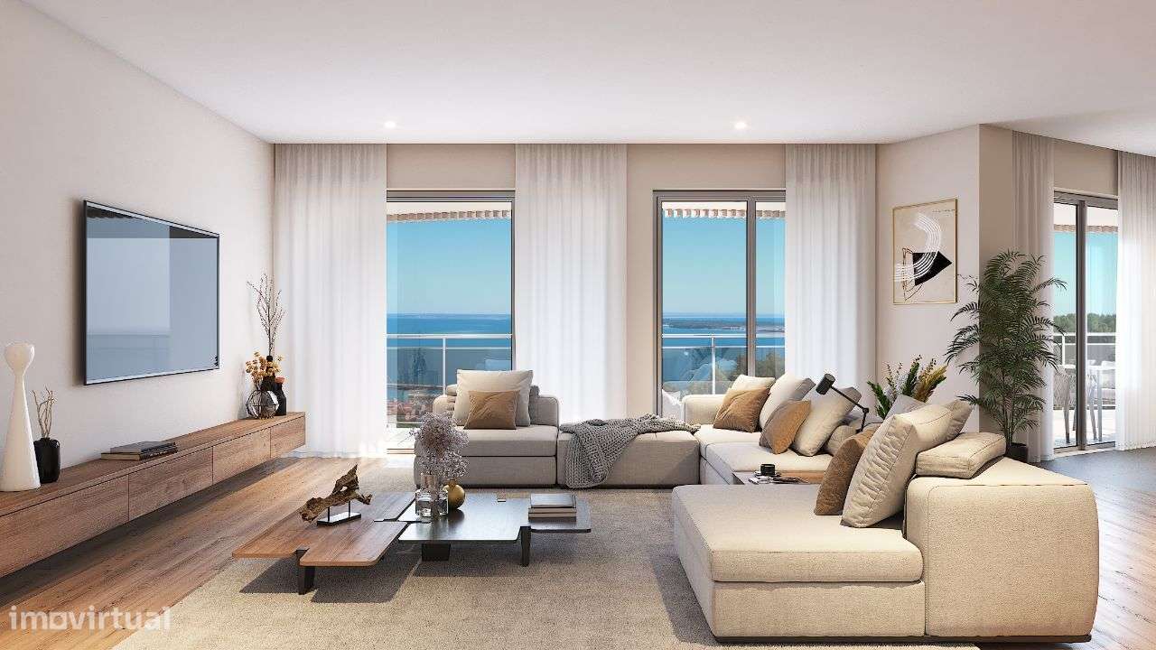 T3 em condomínio com VISTA piscina, jardim e ginásio-4