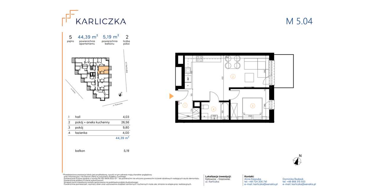 Karliczka | mieszkanie 2-pok. | A.5.04 - Pełny obrazek: 2/7