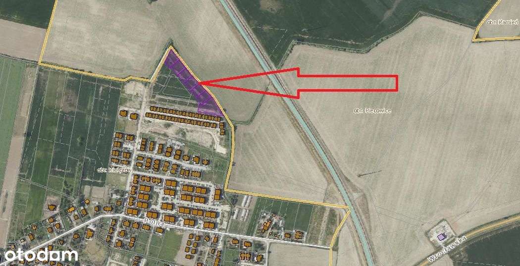 Działki budowlane Kiełczów ul. Polna pow. 68 arów - Pełny obrazek: 4/6