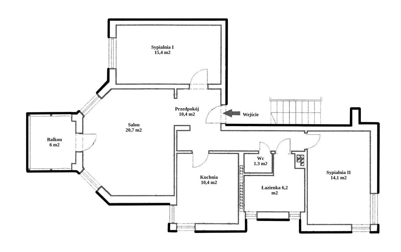 Mieszkanie 3-pokojowe, 79 m² – Rogatka Warszawska / Sławinek, Lublin-1