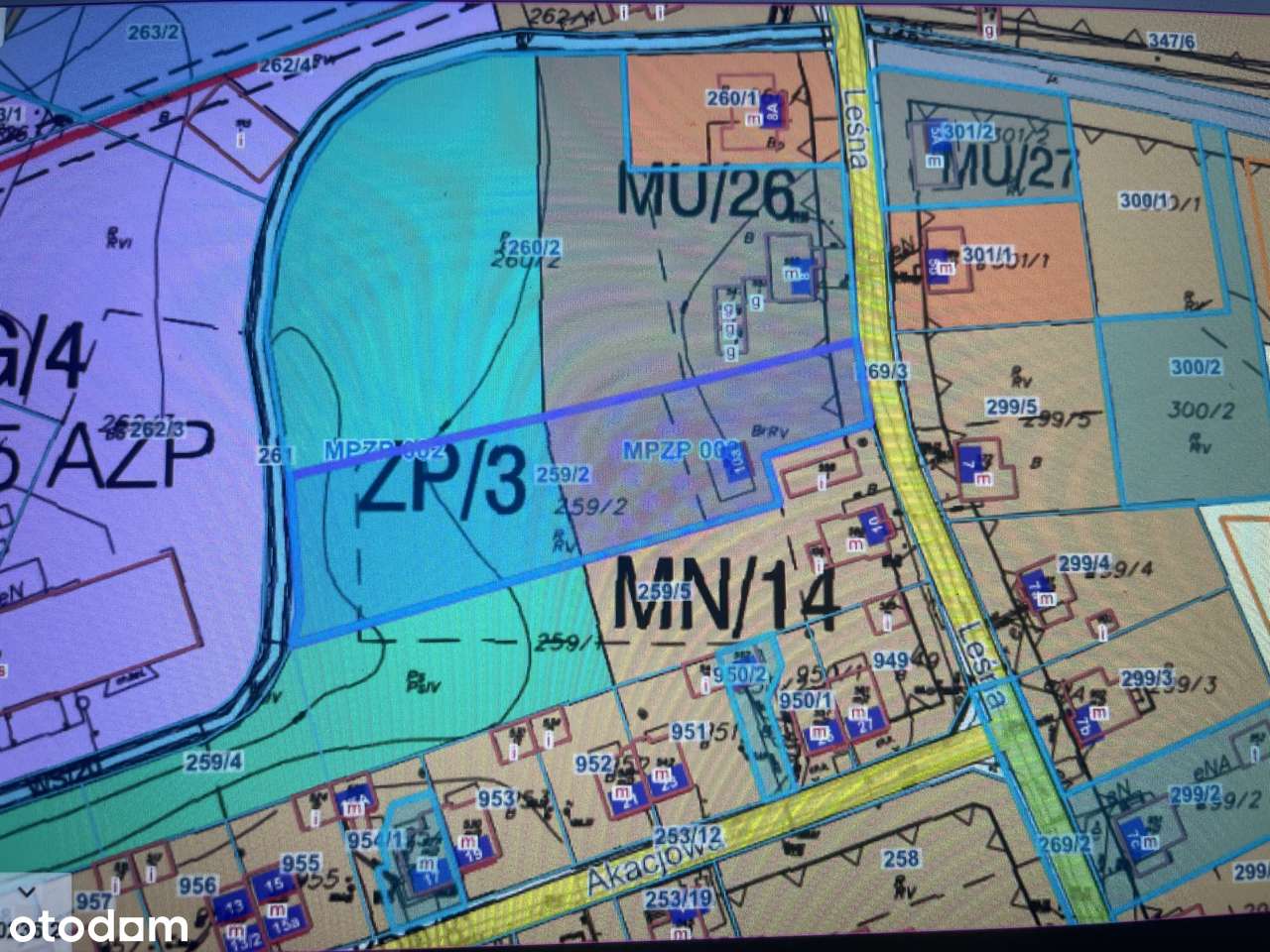 Działka budowlana ze stawem , z przeznaczeniem MU - Pełny obrazek: 3/4