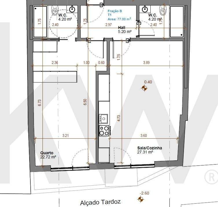 Apartamento T1 NOVO na Beira Mar em Aveiro - Grande imagem: 5/12