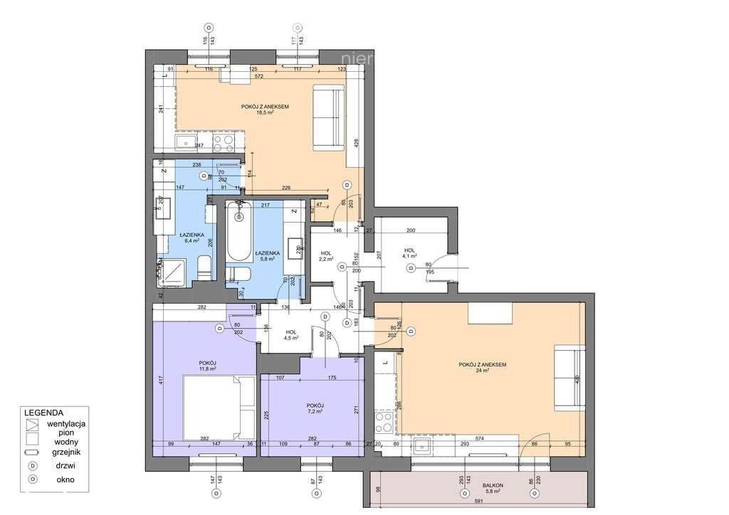 Wyjątkowe mieszkanie 2w1 przy metrze,95 m² Praga - Widok 5