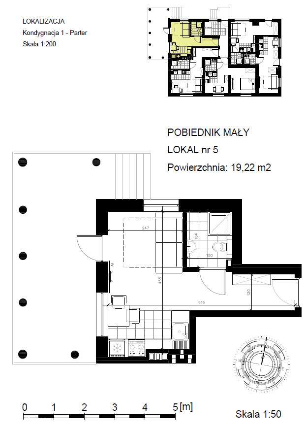 16 kompaktowych lokali –  od 14,05 m² do 24,80 m² | Pobiednik Mały-8