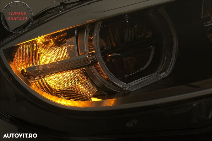 Faruri Xenon Angel Eyes 3D Dual Halo Rims LED DRL BMW X6 E71 (2008-2012)- livrare gratuita - 14