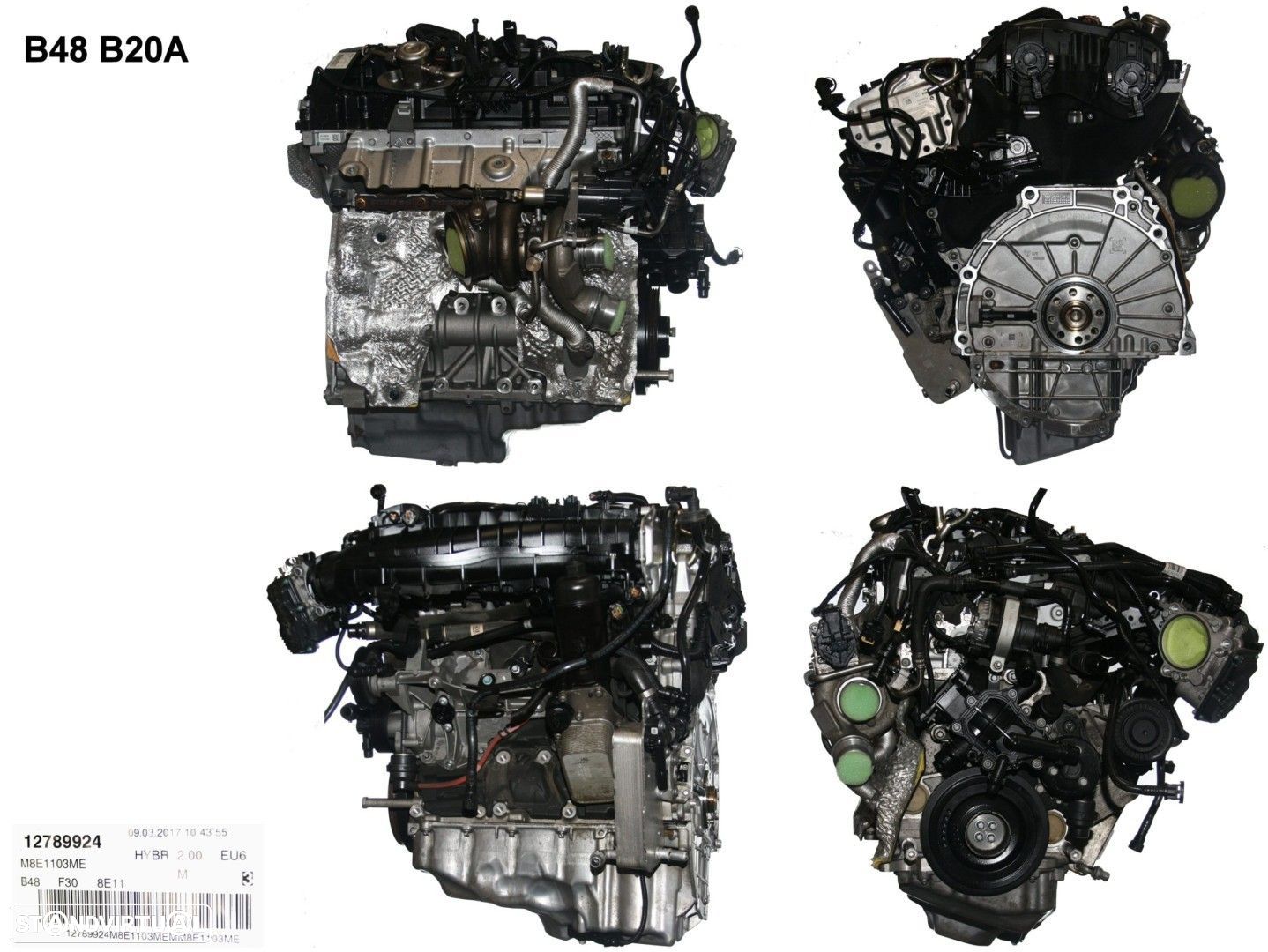 Motor Completo  Usado BMW 3 (F30) 330 e B48B20A - 1