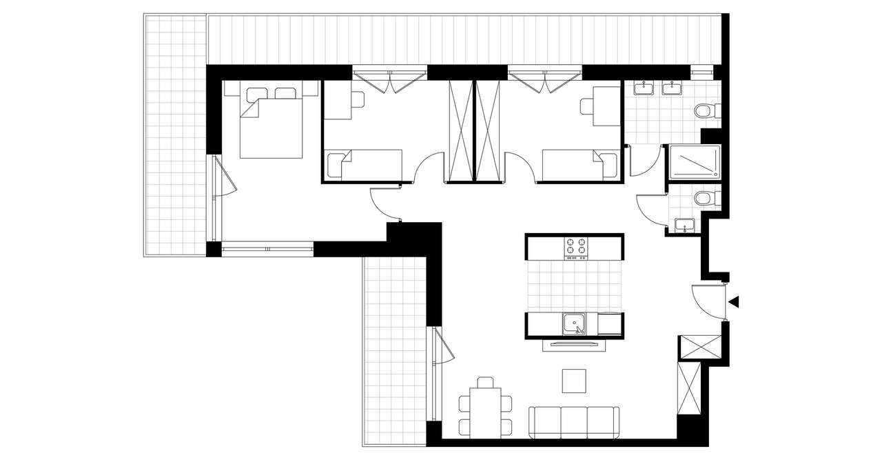 4-pokojowe mieszkanie 79m2 + 2 balkony - Pełny obrazek: 3/8