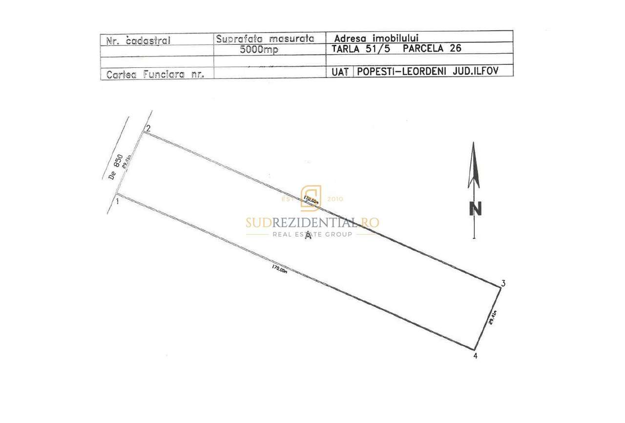 Teren 5000 mp, deschidere dubla - Popesti Leordeni, zona excelenta - Imagine principală: 5/14