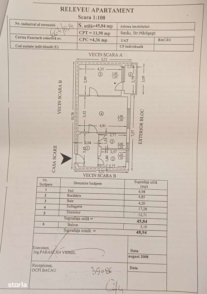 Centru(Marasesti)-2 camere / tamplarie PVC / balcon / aer conditionat-0