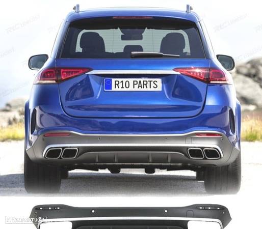 DIFUSOR PARA MERCEDES GLE W167 AMG 19- LOOK GLE63 PRATEADO - 1