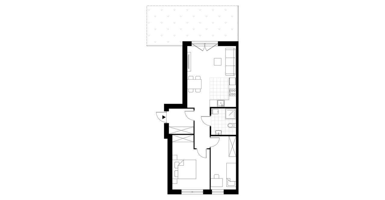 3-pokojowe mieszkanie 57m2 + ogródek Bezpośrednio - Pełny obrazek: 3/8