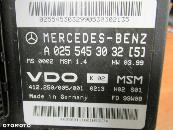 KOMPUTER SILNIKA PRZEPŁYWOMIERZ MERCEDES W168 A KLASA 1,4 1,6 A0255453032 - 3