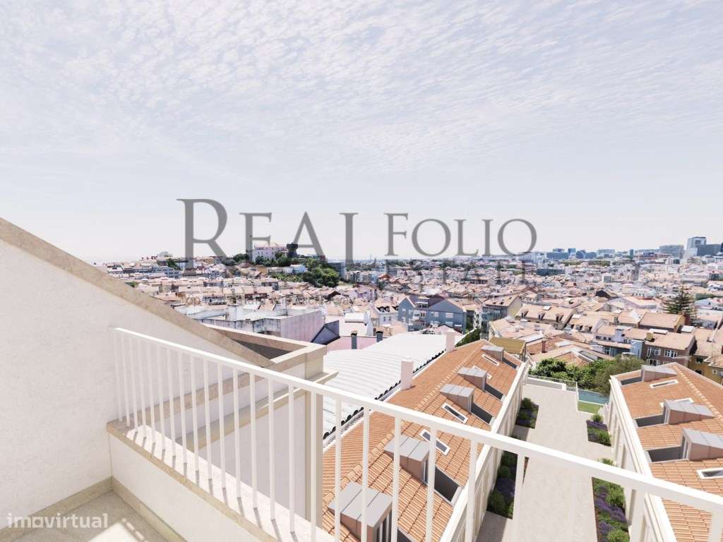 Penthouse T2 com vistas, terraço e piscina em Lisboa. - Grande imagem: 2/40
