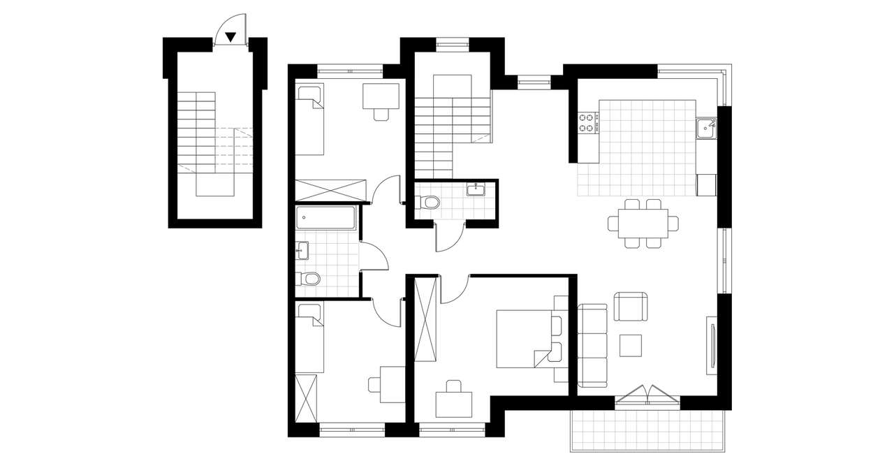 4-pokojowe mieszkanie 104m2 + balkon Bez Prowizji - Pełny obrazek: 3/8