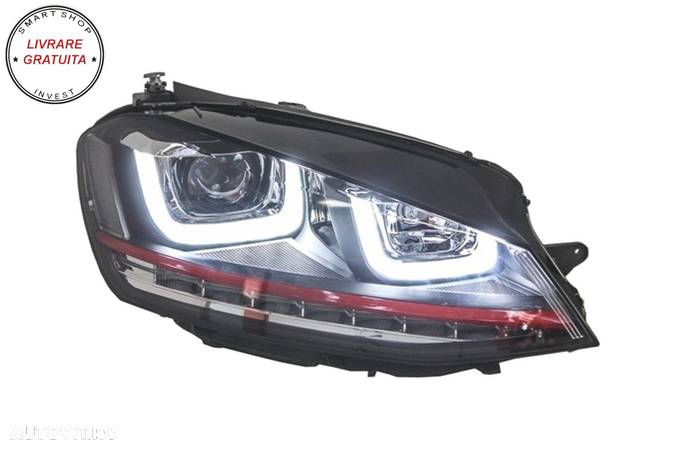 Faruri 3D LED VW Golf 7 VII (2012-2017) R20 GTI Design Semnal Dinamic LED- livrare gratuita - 8