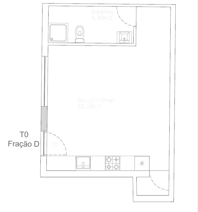 Apartamento T0-23
