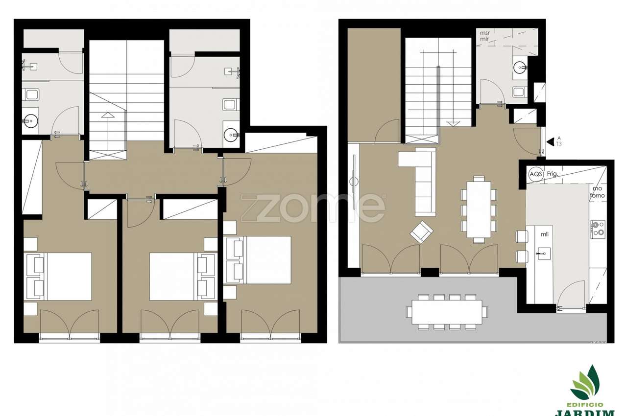 Apartamento T3 Duplex - Edifício Jardim-16