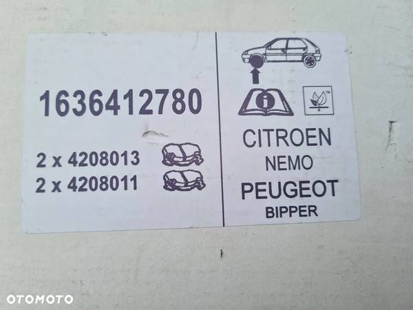 Citroen Nemo Peugeot Bipper klocki hamulcowe przód 1636412780 - 3