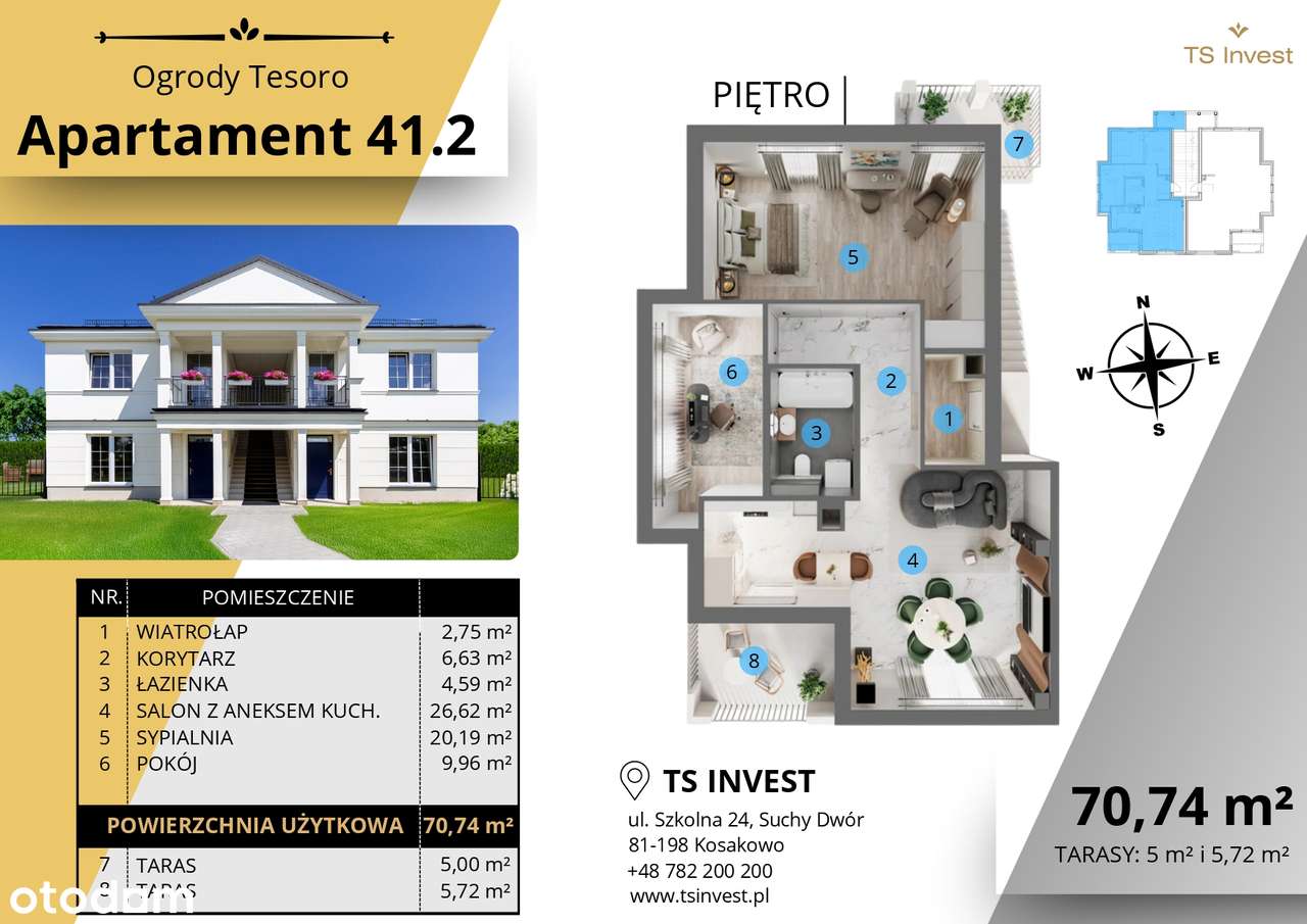 Apartament z 2 tarasami w klasycznej kamieniczce-13