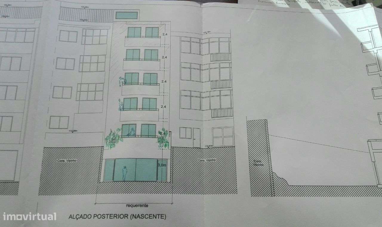 Terreno no Centro do Porto com Projecto de arquitetura aprovado - Grande imagem: 2/2