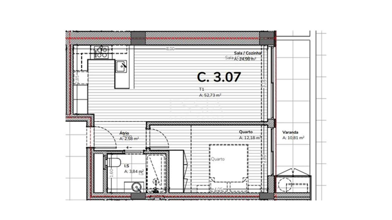 Apartamento T1 em Mafamude, Vila Nova de Gaia-8