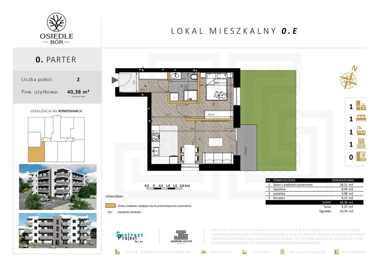 Mieszkanie 0.E | Osiedle Bór - Pełny obrazek: 2/7
