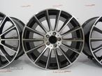 Jantes Look Mercedes Turbine 18x7.5 ET44 + 8.5 ET33 5x112 Black Machined - 3