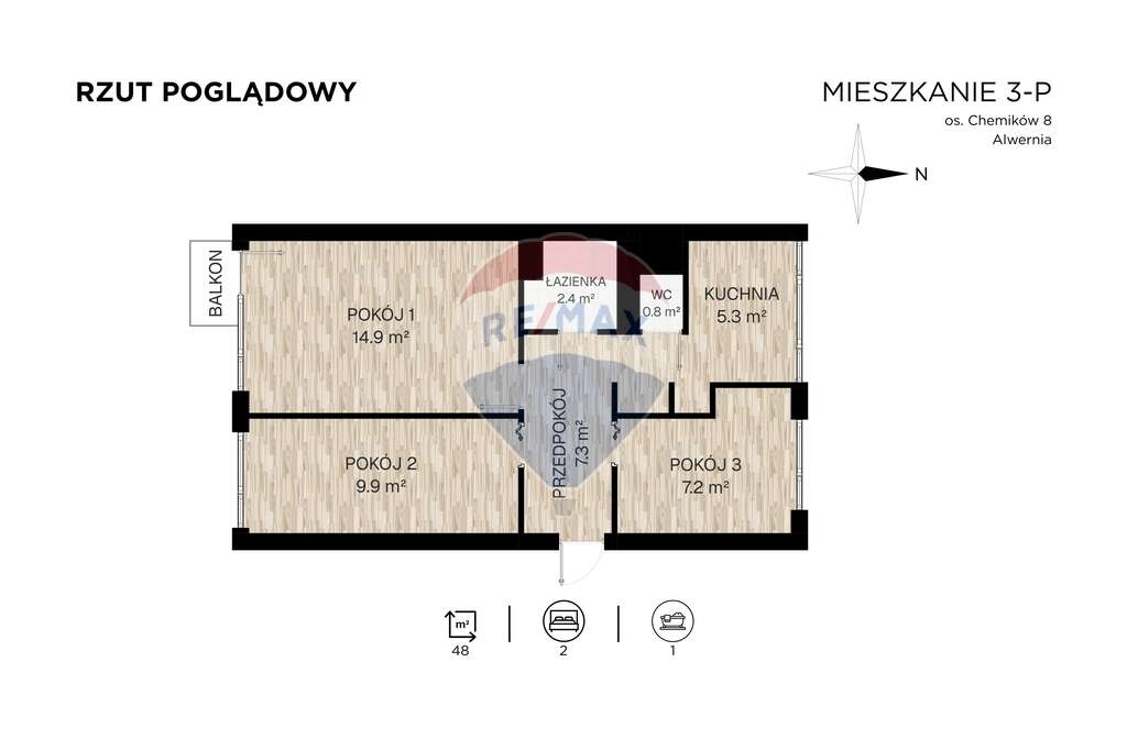 Widokowe, 3-pokojowe mieszkanie w Alwerni-18
