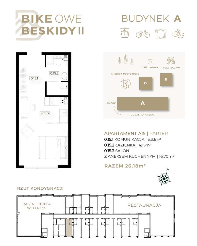 Studio na parterze między basenem a restauracją - Pełny obrazek: 3/9
