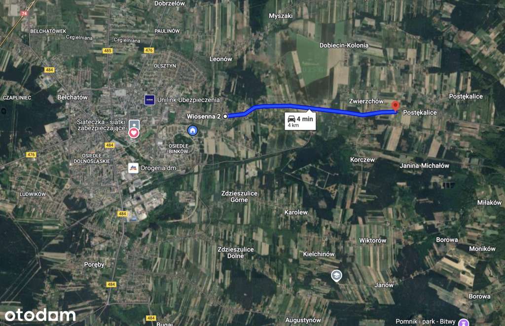 Działka Postękalice 16 arów aktualne warunki zabud-4