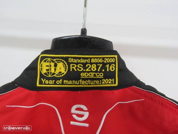Fato Sparco Sprint Vermelho + Preto n50 C Homologação FIA 8856-2000 - 3