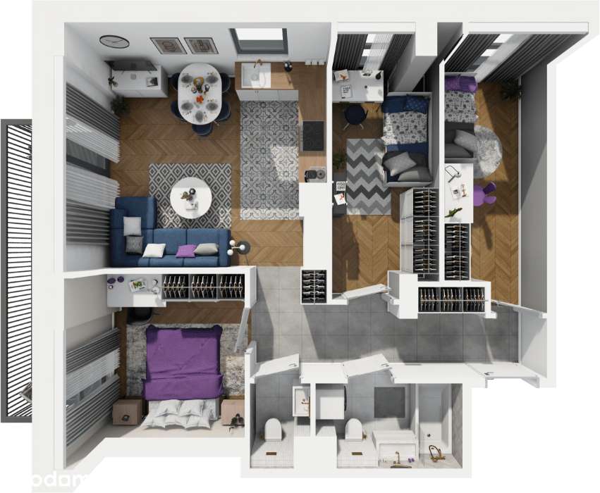 Gotowe* Dwustronne M4* 5 min do centrum*Duży balkon*PROMOCJA!-3