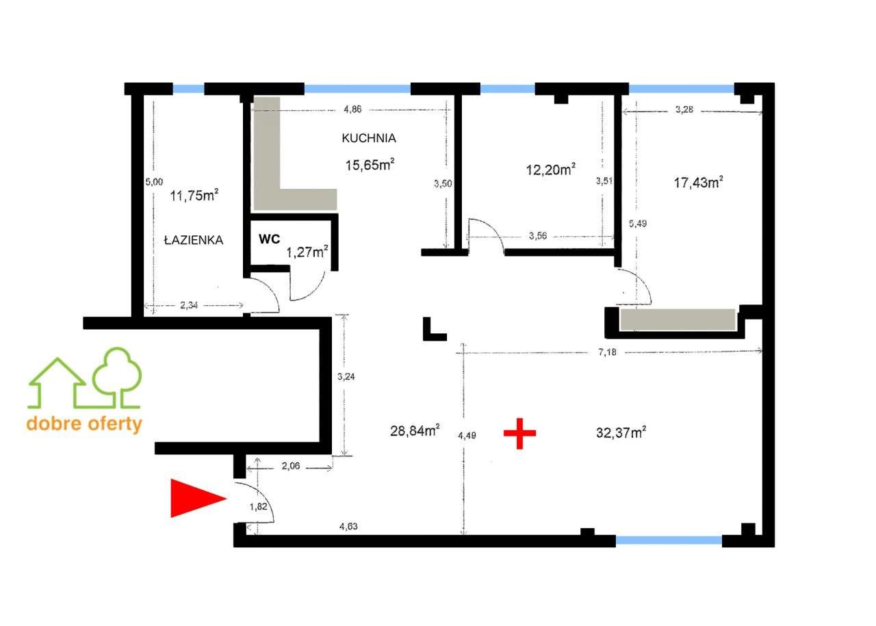 Jasny przestronny apartament - Pełny obrazek: 2/13