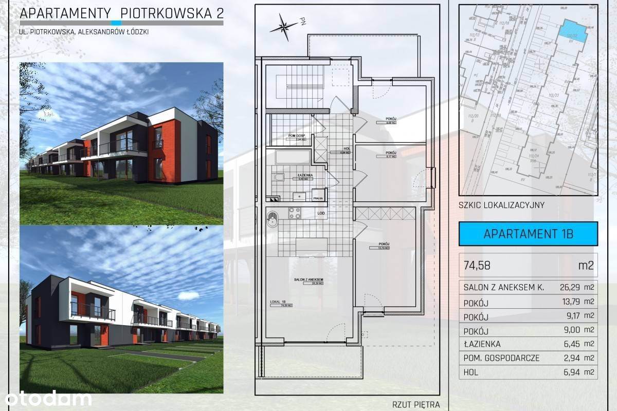 Osiedle Piotrkowska II | nowe mieszkanie 1B