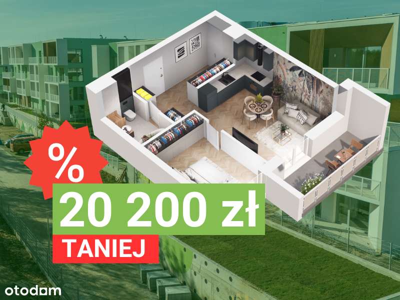 2 pok | Oferta specjalna | Balkon  8mkw | Garderoba | Bez prowizji - Pełny obrazek: 1/17