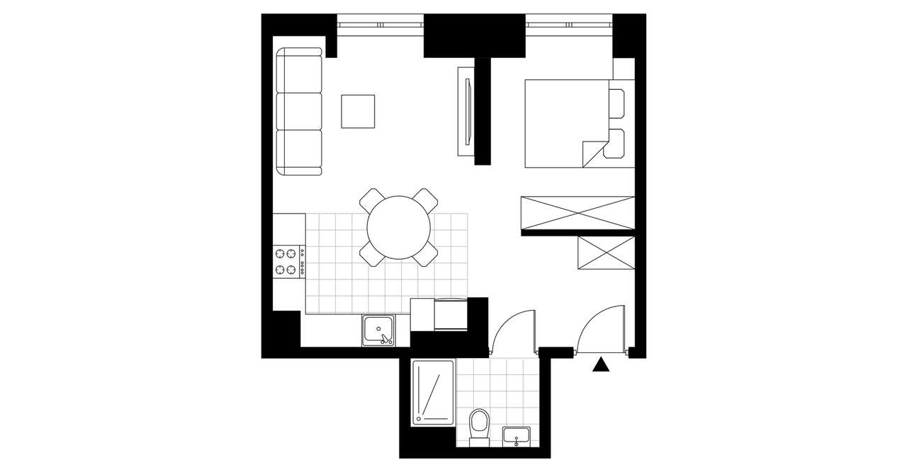 1-pokojowe mieszkanie 36m2 Bez Prowizji - Pełny obrazek: 3/8