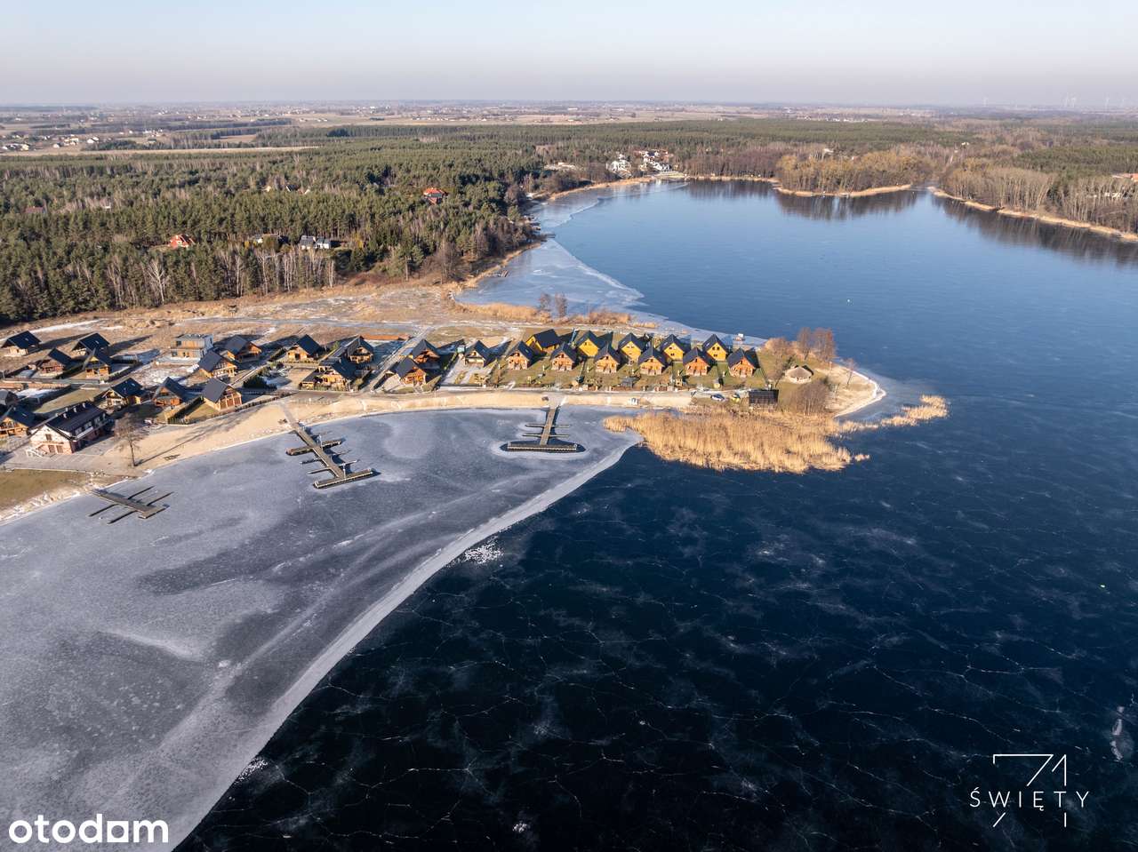Dom nad jeziorem, pierwsza linia, marina, Wielka Pętla Wielkopolski-17