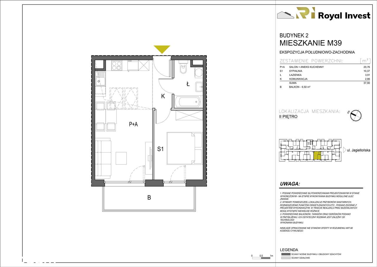 Jagiellońska Park | mieszkanie 2-pok. | B39 - Pełny obrazek: 3/8