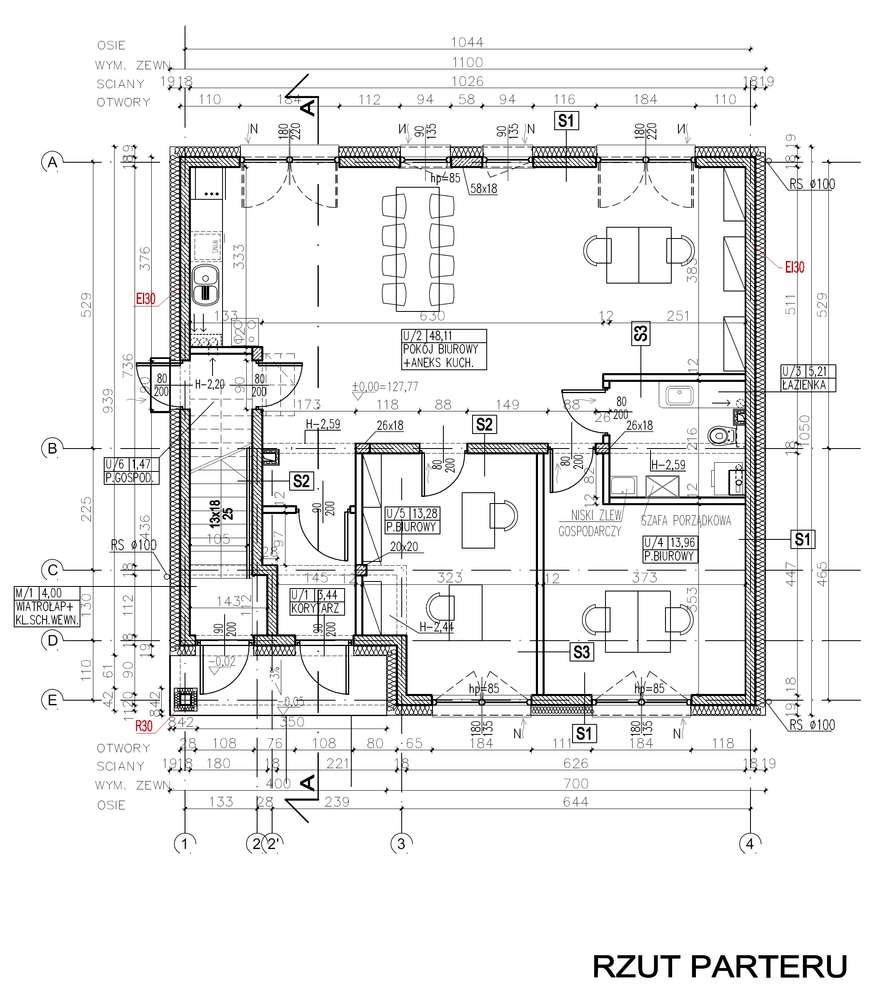 Lokal usługowy parterowy 85,47m2 z miejscami postojowymi. - Pełny obrazek: 4/5