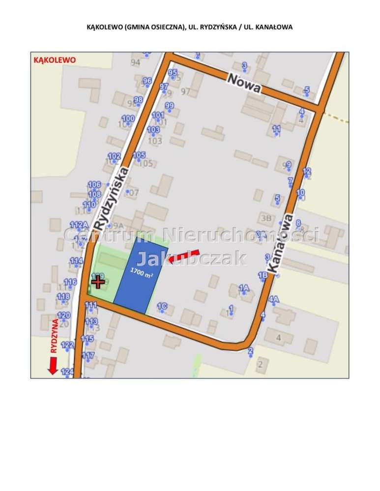 Działka, 1 700 m², Kąkolewo-0