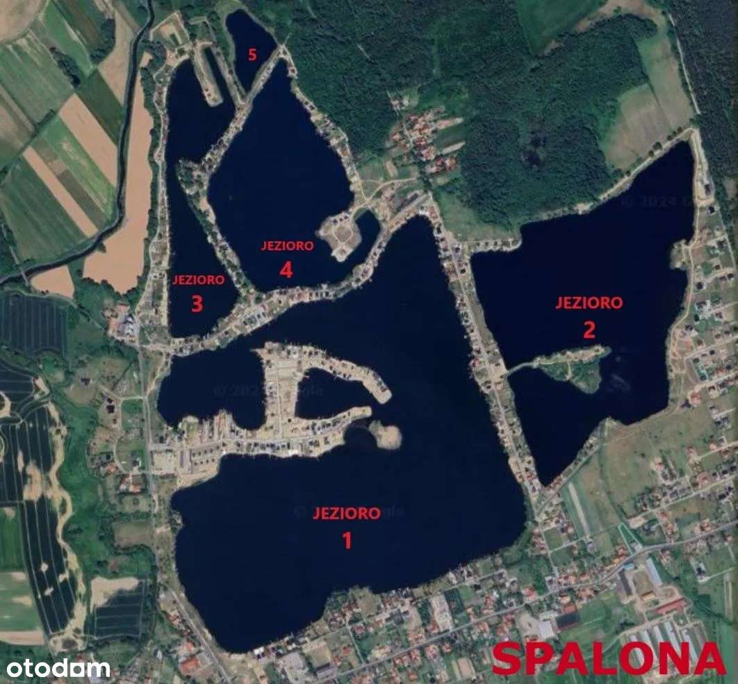 DZIAŁKA WŁASNOŚCIOWA Z LINIĄ BRZEGOWĄ JEZIORA 3 W SPALONEJ - Pełny obrazek: 2/3