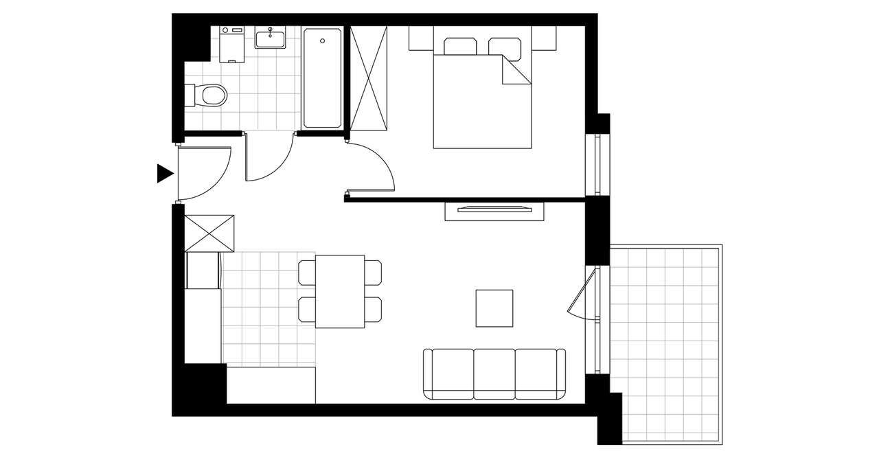 2-pokojowe mieszkanie 38m2 + balkon Bez Prowizji - Pełny obrazek: 3/8
