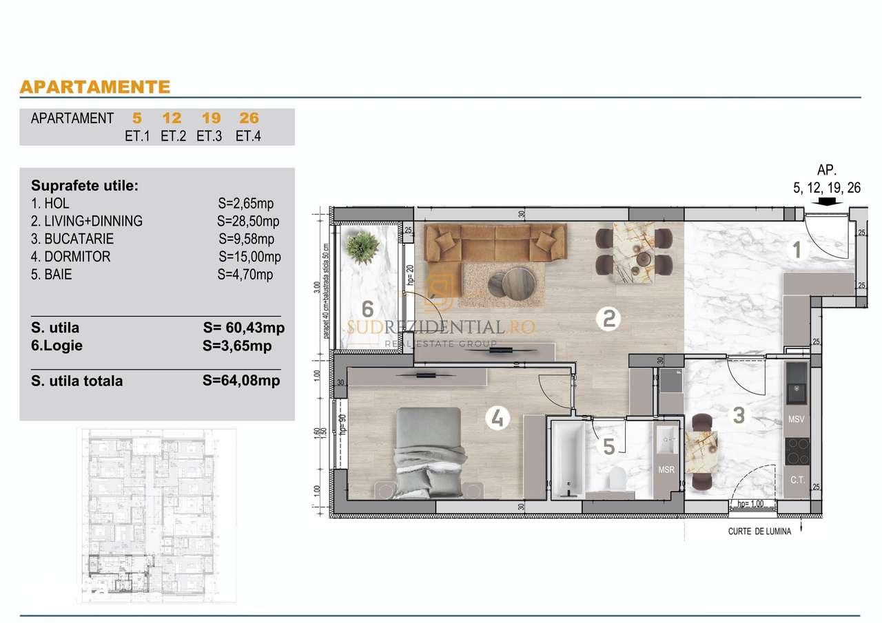 Apartament 2 camere, finisaje premium, bloc nou -zona Grand Arena Mall - Imagine principală: 5/20